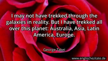 Englisches Zitat von George Takei als Bild