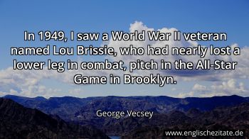 Englisches Zitat von George Vecsey als Bild