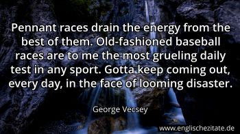 Englisches Zitat von George Vecsey als Bild