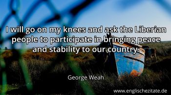 Englisches Zitat von George Weah als Bild