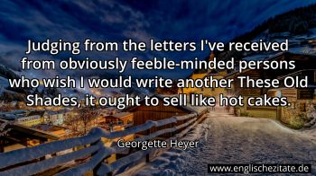 Englisches Zitat von Georgette Heyer als Bild
