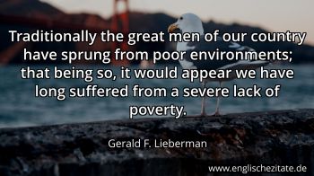 Englisches Zitat von Gerald F. Lieberman als Bild