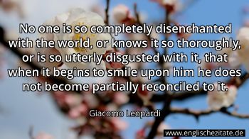 Englisches Zitat von Giacomo Leopardi als Bild