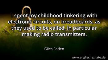 Englisches Zitat von Giles Foden als Bild