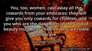 Englisches Zitat von Giuseppe Garibaldi als Bild