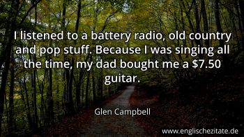 Englisches Zitat von Glen Campbell als Bild