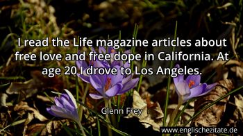 Englisches Zitat von Glenn Frey als Bild