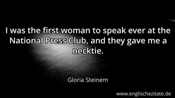 Englisches Zitat von Gloria Steinem als Bild