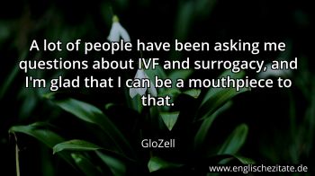 Englisches Zitat von GloZell als Bild