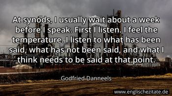 Englisches Zitat von Godfried Danneels als Bild