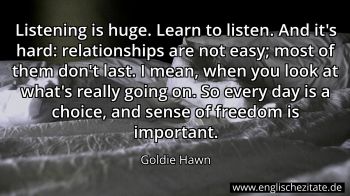 Englisches Zitat von Goldie Hawn als Bild