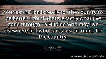 Englisches Zitat von Grace Poe als Bild