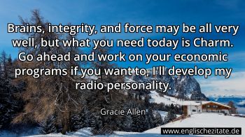 Englisches Zitat von Gracie Allen als Bild