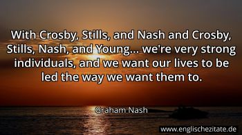 Englisches Zitat von Graham Nash als Bild