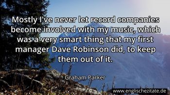 Englisches Zitat von Graham Parker als Bild