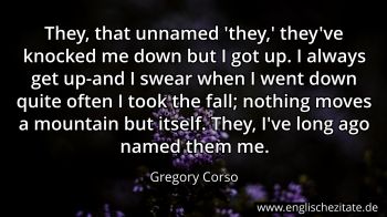Englisches Zitat von Gregory Corso als Bild