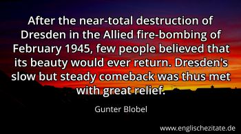 Englisches Zitat von Gunter Blobel als Bild