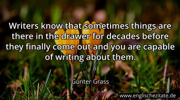 Englisches Zitat von Gunter Grass als Bild
