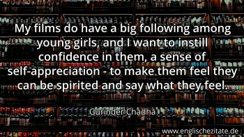 Englisches Zitat von Gurinder Chadha als Bild