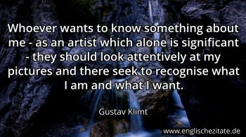 Englisches Zitat von Gustav Klimt als Bild