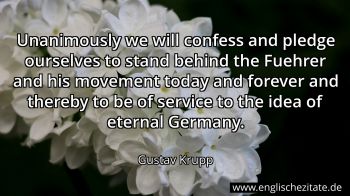 Englisches Zitat von Gustav Krupp als Bild