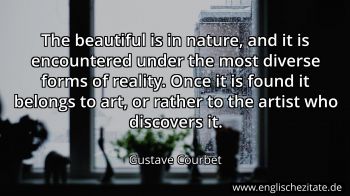 Englisches Zitat von Gustave Courbet als Bild