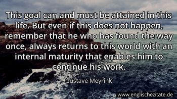 Englisches Zitat von Gustave Meyrink als Bild