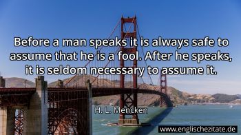 Englisches Zitat von H. L. Mencken als Bild