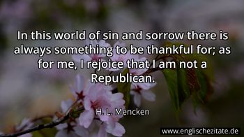 Englisches Zitat von H. L. Mencken als Bild
