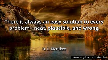 Englisches Zitat von H. L. Mencken als Bild