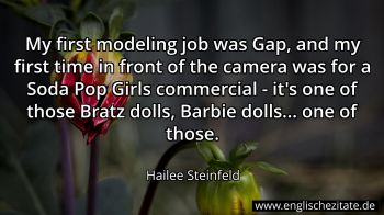 Englisches Zitat von Hailee Steinfeld als Bild