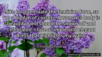 Englisches Zitat von Haley Bennett als Bild