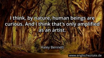 Englisches Zitat von Haley Bennett als Bild