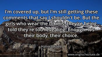 Englisches Zitat von Halima Aden als Bild