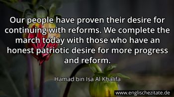 Englisches Zitat von Hamad bin Isa Al Khalifa als Bild