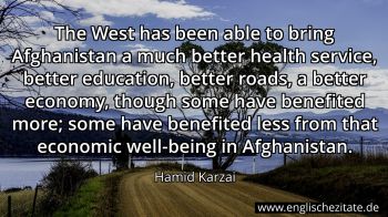 Englisches Zitat von Hamid Karzai als Bild