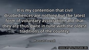 Englisches Zitat von Hannah Arendt als Bild
