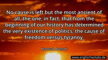 Englisches Zitat von Hannah Arendt als Bild