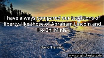 Englisches Zitat von Hanoi Hannah als Bild