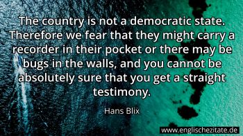 Englisches Zitat von Hans Blix als Bild