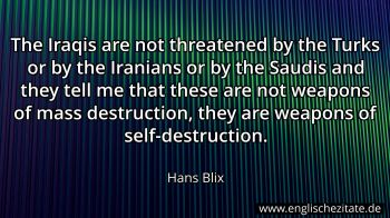 Englisches Zitat von Hans Blix als Bild
