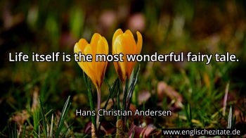 Englisches Zitat von Hans Christian Andersen als Bild