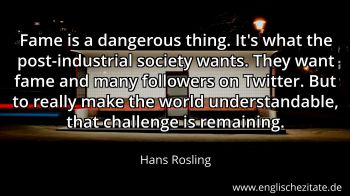 Englisches Zitat von Hans Rosling als Bild
