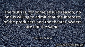 Englisches Zitat von Harold Prince als Bild