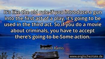 Englisches Zitat von Harold Ramis als Bild