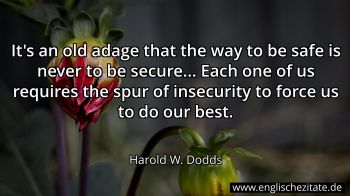 Englisches Zitat von Harold W. Dodds als Bild