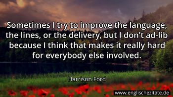 Englisches Zitat von Harrison Ford als Bild
