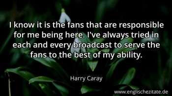 Englisches Zitat von Harry Caray als Bild