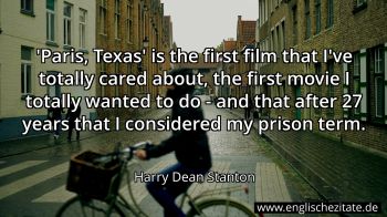 Englisches Zitat von Harry Dean Stanton als Bild
