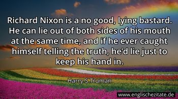 Englisches Zitat von Harry S Truman als Bild